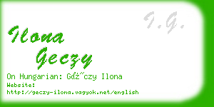 ilona geczy business card